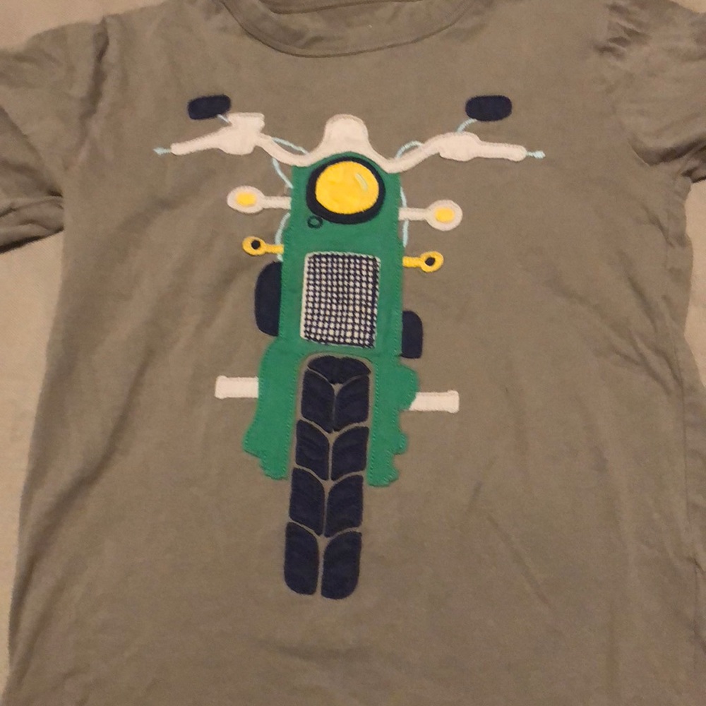 Mini Boden Motorcycle Appliqué Shirt